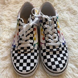 Vans Multicolor Checkered Sneakers Size 6 Women